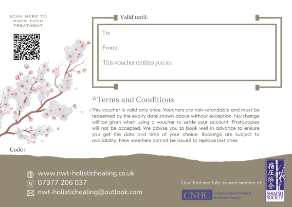 GIFT VOUCHER - Shiatsu Mini Treatment - Image 2